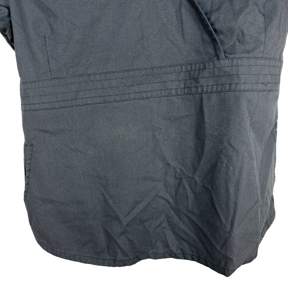 Allheart Scrub Classics Wrap Obi Top Size 2XL Gray Lightweight - Picture 2 of 5